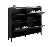 Relaxdays Scarpiera snella con 4 scomparti