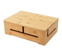 Relaxdays Scatola cavi bambù, chiusura magnetica