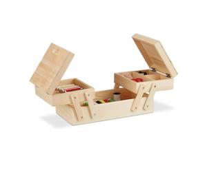 Relaxdays Scatola da cucito cestino per accessori