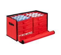 Relaxdays Scatola organizer per palline di Natale