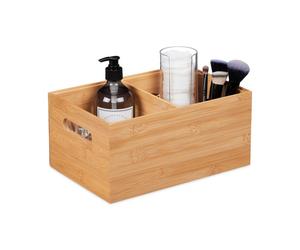 Relaxdays Scatola organizer portaoggetti in bambù