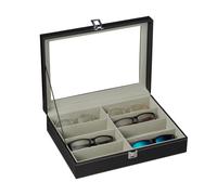 Relaxdays Scatola per 8 occhiali occhiali da sole 8,5 x 33,5 x 24,5 cm in