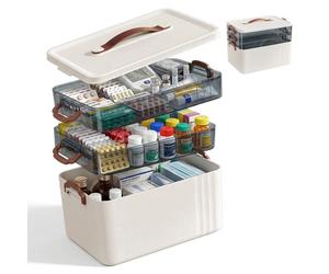 Relaxdays Scatola per farmaci in plastica
