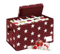 Relaxdays Scatola per palline di Natale con manici