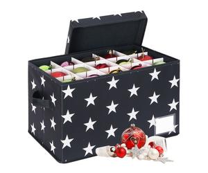 Relaxdays Scatola per palline di Natale con manici