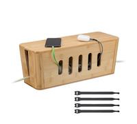 Organizer Porta Cavi Scrivania Cable Box Portacavi 2 Ciabatte HLP: 16,5x44x16 cm