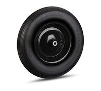 Relaxdays Schubkarrenrad Ruota per Carriola 4.80 4.00-8, Gomma Piena e Cerchione in Acciaio, 3 Adattatori, Max 100 kg, Pneumatico, Nero, 90 mm