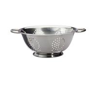 Relaxdays Scolapasta di Acciaio, Cola Riso con Impugnature, con Base Rotonda, Insalata & Spaghetti, Ø 28 cm, argento