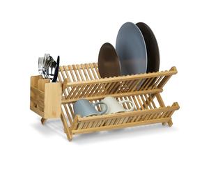 Relaxdays Scolapiatti CROSS con portaposate