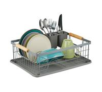 Relaxdays Scolapiatti da appoggio con gocciolatoio