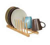 Scolapiatti supporto bambù cucina porta coperchi sgocciolatoio scola piatti casa