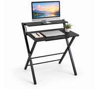 Relaxdays Scrivania pieghevole con rialzo monitor