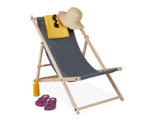 Relaxdays Sdraio pieghevole in legno