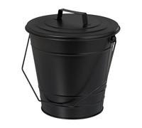 Secchio Cenere Coperchio Manici Camino Ferro Secchiello Cestino Stufa Cesto 7 L