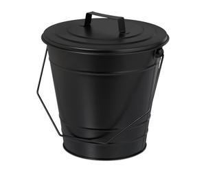 Relaxdays Secchio per cenere con coperchio da 7 L