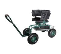 Relaxdays Sedia da giardino con vano per attrezzi