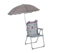 Relaxdays Sedia pieghevole per bimbi con parasole
