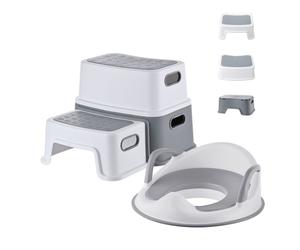 Relaxdays Sedile WC bambini con sgabello