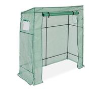 Relaxdays Serra da Giardino, Orto Verticale, Porta Avvolgibile, Coltivare Piante, Verdure, Fiori, 197x197x77 cm, Verde, Ferro