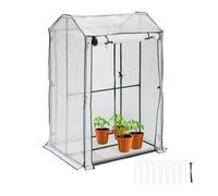 Serra Giardino Balcone Sacco 150 x 100 x 80 cm Telaio Acciaio Trasparente Verde