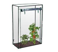 Relaxdays Serra per Pomodori, Giardino, Balcone, Telo Orto Trasparente, HLP 150x100x50 cm, Acciaio e PVC, Trasparente