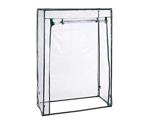 Relaxdays Serra per Pomodori, Giardino, Balcone, Telo Orto Trasparente, HLP 150x100x50 cm, Acciaio e PVC, Trasparente