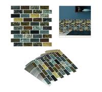 Relaxdays Set 10 mattonelle adesive effetto pietra