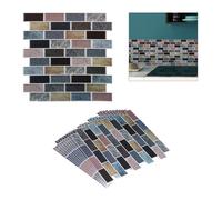 Relaxdays Set 10 mattonelle adesive effetto pietra
