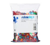 Relaxdays Set 10 Sacchetti Coriandoli Colorati Metallizzati da 280 g, Luccicanti E Brillanti, per Compleanni, Feste, Carnevale