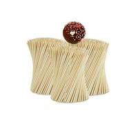 Relaxdays Bastoncini in Legno Cake Pop, 1000 Stecchini Lecca, Zucchero Filato, Spiedini L:15 cm, Color Naturale, bambù