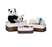 Relaxdays Set 12 cestini portaoggetti da bagno