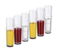 Relaxdays Set 12 da Bicchieri, per Cocktail Acqua Succhi, 300 ml, Cilindrici, Lavabili in Lavastoviglie, trasparente