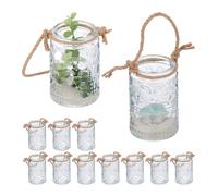 Vasetti portacandele Lanterne in vetro Barattoli porta lumini 12 pz. Leggero