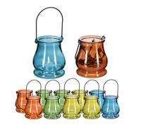 Vasetti portacandele colorati Barattoli decorativi 240 g 5 cm Multicolore