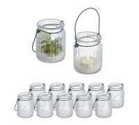 Vasetti portacandele Barattoli decorativi Ampolle per candele 200 g 12 pz.