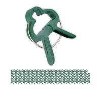 Relaxdays Mollette per Orchidee, Set da 120, Clip per Piante Rampicanti, LxP 4,5x6 cm, Ganci a Pinza per Pomodori, Verde, Ferro, 1 x 4.5 x 6 cm
