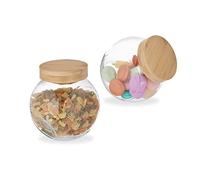 Set da 2 barattoli in vetro per alimenti Vasi ermetici Porta caramelle ermetico