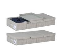 Custodia Sottoletto Organizer Vestiti Scatole Coperchio Armadi 15x80x40 cm 2 pz.