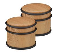 Relaxdays Set 2 fermaporta dal design stile legno