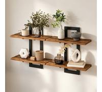 Relaxdays Set 2 mensole da parete MDF/ferro