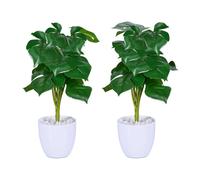 Relaxdays Set 2 piante Monstera finte da interno