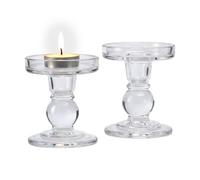Relaxdays Set 2 portacandele in vetro
