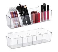 2 Portatrucchi Sospesi Anta Contenitore Trucchi Box Portarossetti Trasparenti