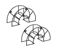 Relaxdays Portatubo da Parete, Set da 2, in Acciaio, per Tubi Fino a 45 m e Attacco 5/8", HLP 19 x 30,5 x 13,5 cm, Verde