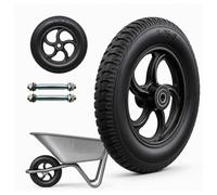 Relaxdays Set 2 ruote carrello 3.25-8 gomma piena