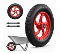 Relaxdays Set 2 ruote carrello 3.25-8 gomma piena