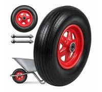 Relaxdays Set 2 ruote carrello 3.50-8 gomma piena