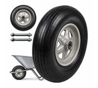 Relaxdays Set 2 ruote carrello 3.50-8 gomma piena