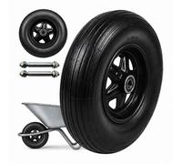 Relaxdays Set 2 ruote carrello 3.50-8 gomma piena