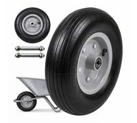 Relaxdays Set 2 ruote carrello 4.00-6 gomma piena